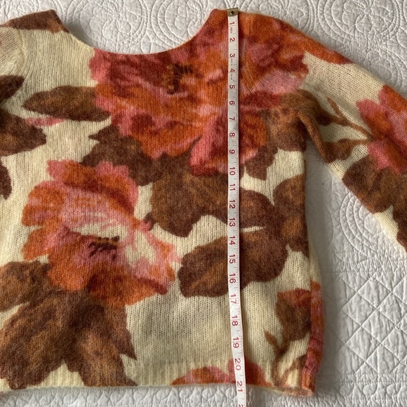 Sezane Alban Mohair Knit Floral Sweater Multi Colors Fits XS to S - Picture 10 of 17